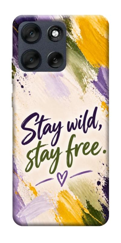 Чохол itsPrint Stay wild для Motorola Moto G56 5G, написи, купити оптом з доставкою