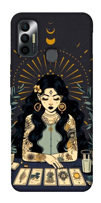 Чехол itsPrint Dark taror girl для TECNO Spark 7, таро, купить оптом с доставкой