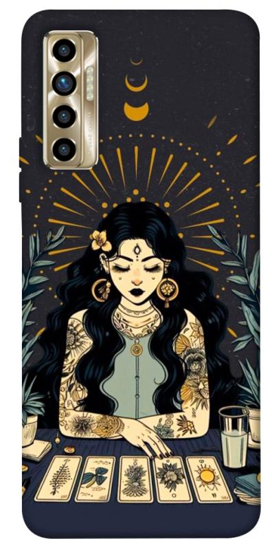 Чехол itsPrint Dark taror girl для TECNO Camon 17P, таро, купить оптом с доставкой