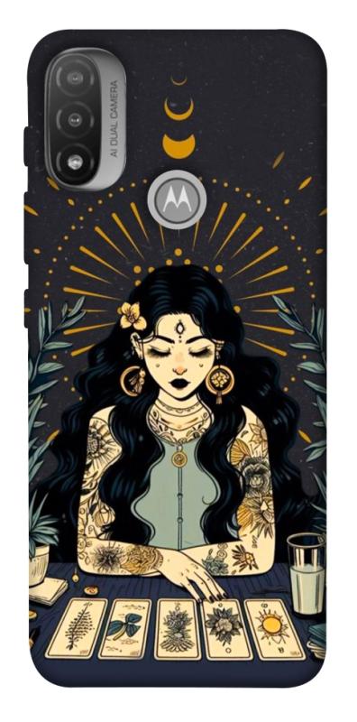 Чехол itsPrint Dark taror girl для Motorola Moto E20, таро, купить оптом с доставкой