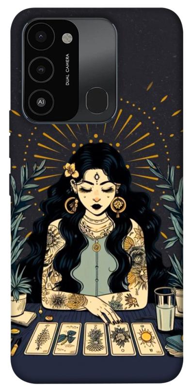 Чехол itsPrint Dark taror girl для TECNO Spark 8C, таро, купить оптом с доставкой