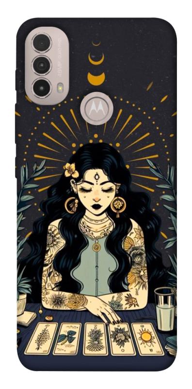Чехол itsPrint Dark taror girl для Motorola Moto E40, таро, купить оптом с доставкой
