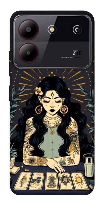 Чехол itsPrint Dark taror girl для ZTE Blade A54 4G, таро, купить оптом с доставкой