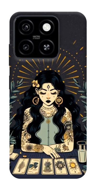 Чехол itsPrint Dark taror girl для ZTE Blade A55 4G, таро, купить оптом с доставкой