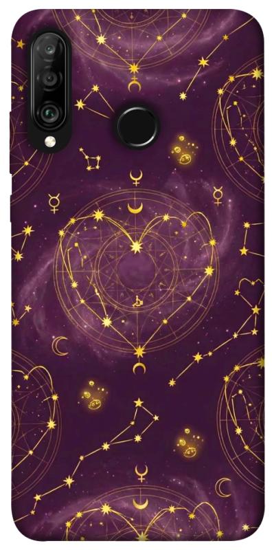 Чехол itsPrint Purple astrology для Huawei P30 lite, таро, купить оптом с доставкой