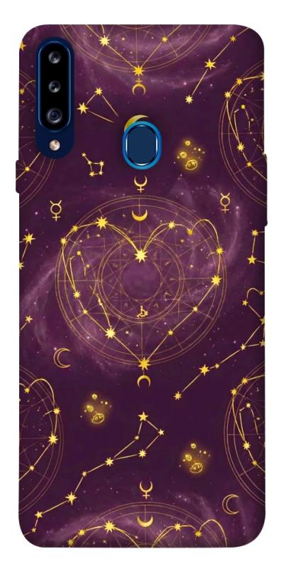 Чехол itsPrint Purple astrology для Samsung Galaxy A20s, таро, купить оптом с доставкой