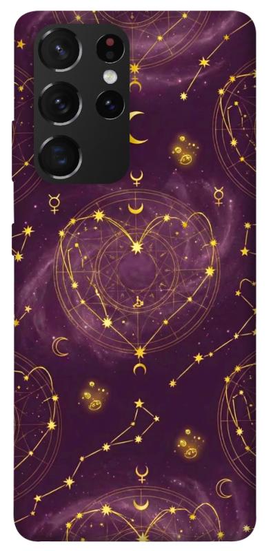 Чехол itsPrint Purple astrology для Samsung Galaxy S21 Ultra, таро, купить оптом с доставкой