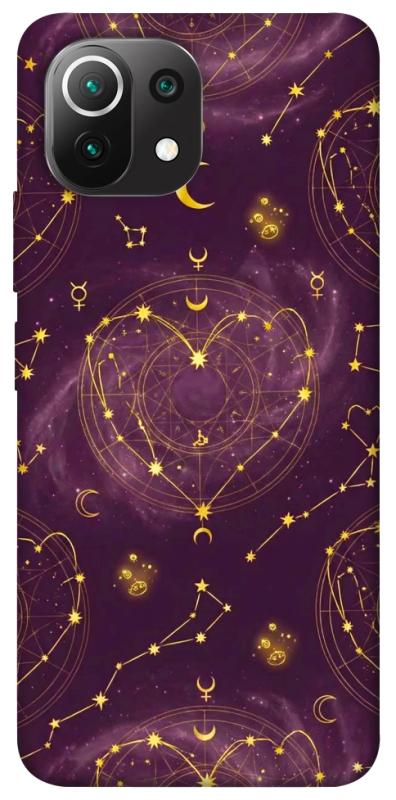 Чехол itsPrint Purple astrology для Xiaomi Mi 11 Lite, таро, купить оптом с доставкой