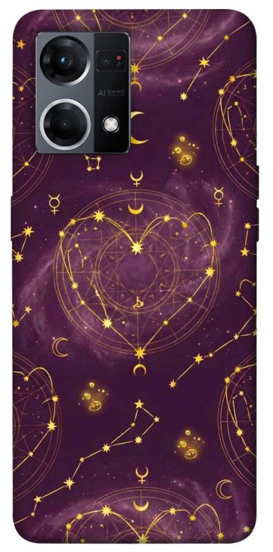 Чехол itsPrint Purple astrology для Oppo Reno 7 4G, таро, купить оптом с доставкой