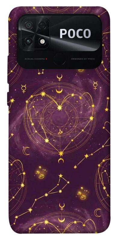 Чехол itsPrint Purple astrology для Xiaomi Poco C40, таро, купить оптом с доставкой