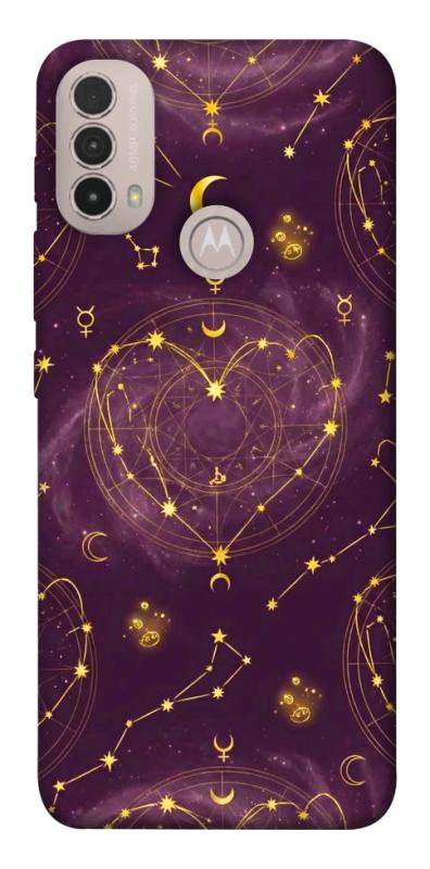 Чехол itsPrint Purple astrology для Motorola Moto E40, таро, купить оптом с доставкой