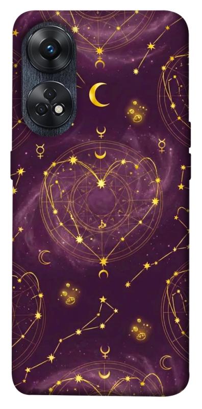 Чехол itsPrint Purple astrology для Oppo Reno 8 T 4G, таро, купить оптом с доставкой