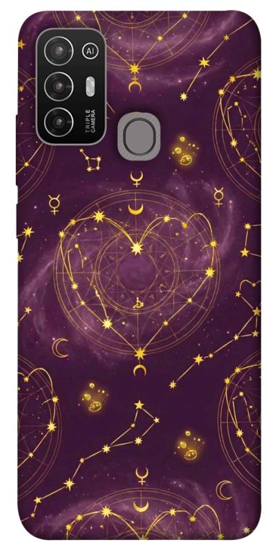 Чехол itsPrint Purple astrology для ZTE Blade A52, таро, купить оптом с доставкой
