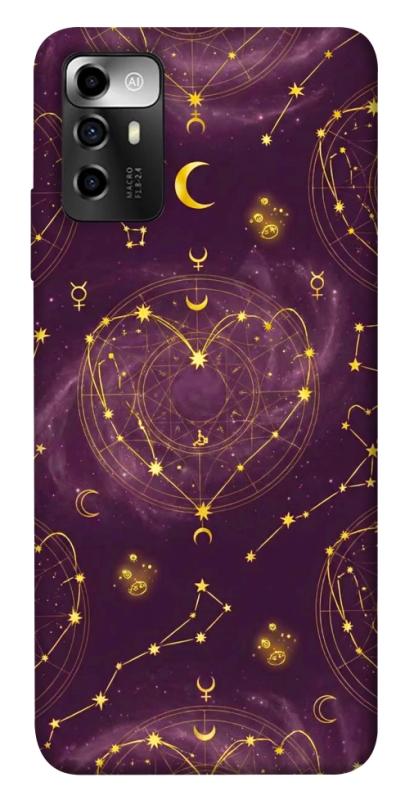 Чехол itsPrint Purple astrology для ZTE Blade A72, таро, купить оптом с доставкой