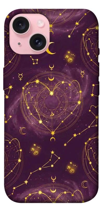 Чехол itsPrint Purple astrology для Apple iPhone 15 (6.1"), таро, купить оптом с доставкой