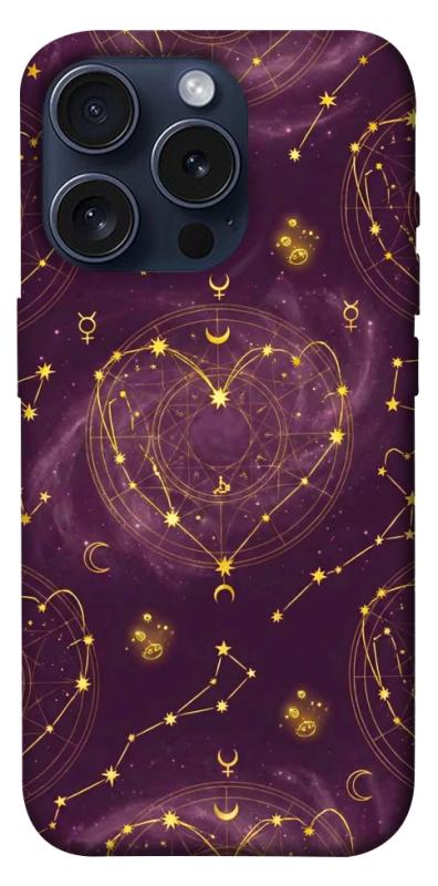 Чехол itsPrint Purple astrology для Apple iPhone 15 Pro (6.1"), таро, купить оптом с доставкой