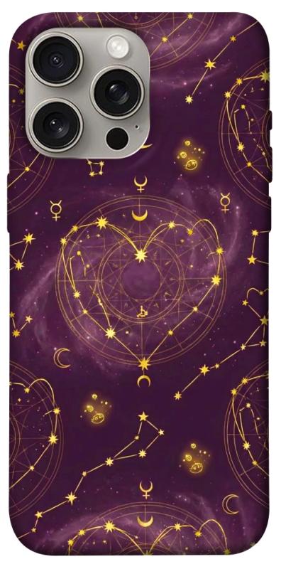 Чехол itsPrint Purple astrology для Apple iPhone 15 Pro Max (6.7"), таро, купить оптом с доставкой