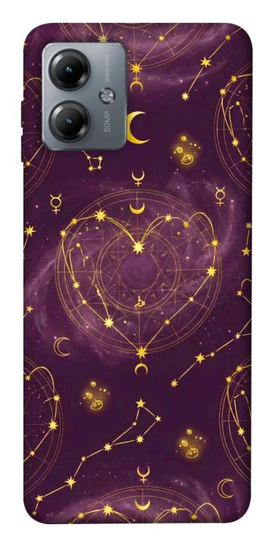 Чехол itsPrint Purple astrology для Motorola Moto G14, таро, купить оптом с доставкой