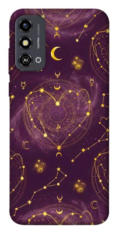Чехол itsPrint Purple astrology для ZTE Blade A53, таро, купить оптом с доставкой
