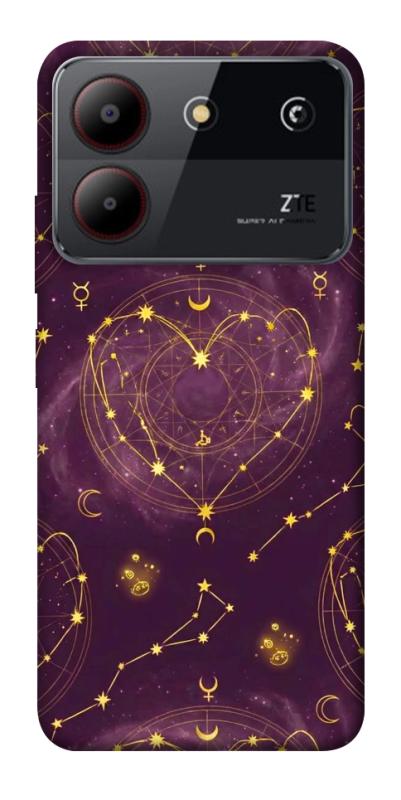 Чехол itsPrint Purple astrology для ZTE Blade A54 4G, таро, купить оптом с доставкой