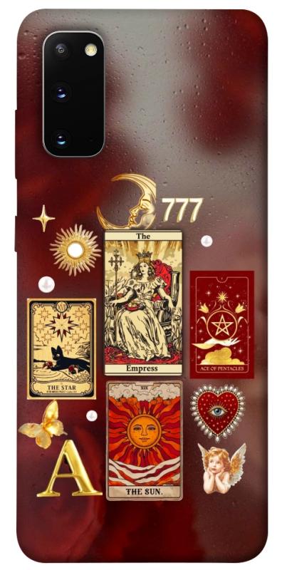 Чехол itsPrint Red aethtetic для Samsung Galaxy S20, таро, купить оптом с доставкой