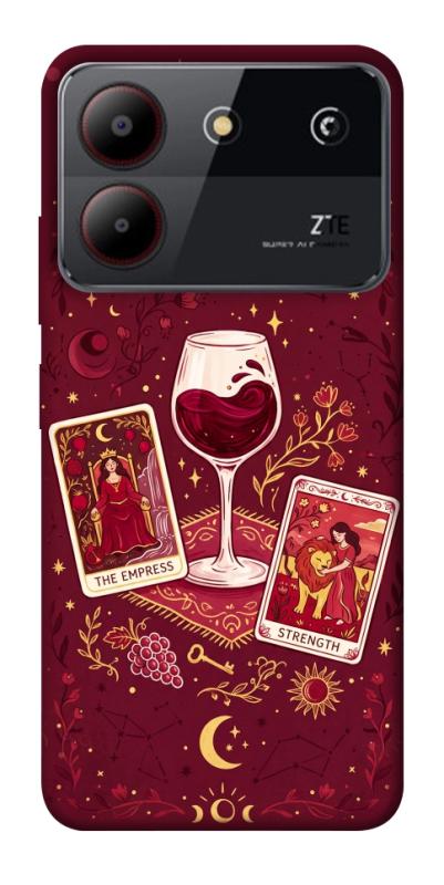 Чохол itsPrint Wine card для ZTE Blade A54 4G, таро, купити оптом з доставкою