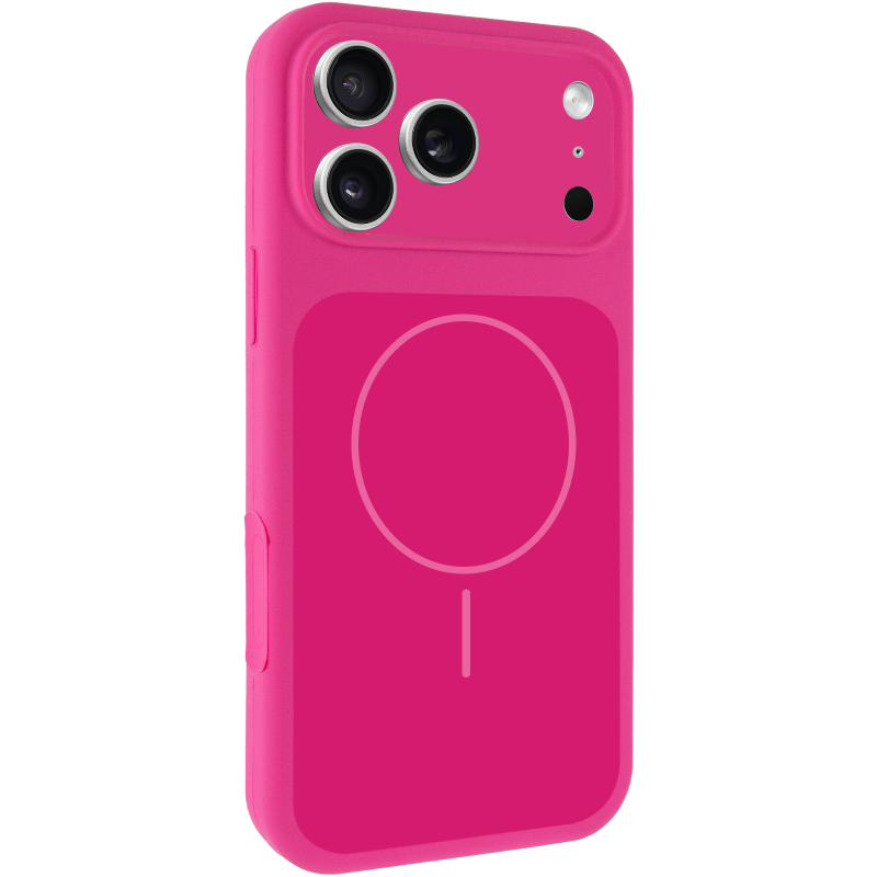 Чехол Silk Duo Color Full Camera (AA) with Magnetic Fit для Apple iPhone 17 Pro / 18 Pro (6.3"), Barbie Pink, Силикон, купить оптом с доставкой