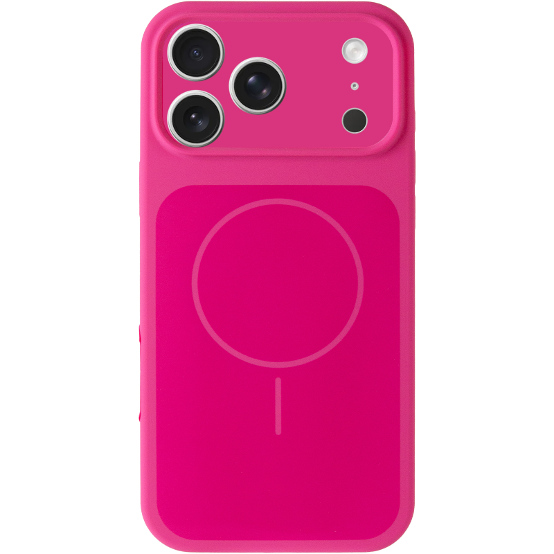 Чехол Silk Duo Color Full Camera (AA) with Magnetic Fit для Apple iPhone 17 Pro / 18 Pro (6.3"), Barbie Pink 1, Силикон, купить оптом с доставкой