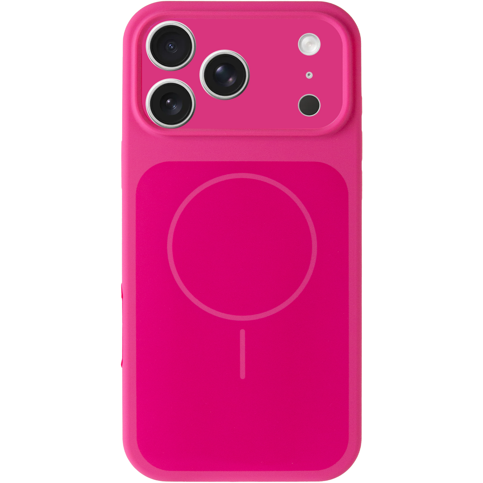 Чехол Silk Duo Color Full Camera (AA) with Magnetic Fit для Apple iPhone 17 Pro / 18 Pro (6.3"), Barbie Pink 1, Силикон, купить оптом с доставкой