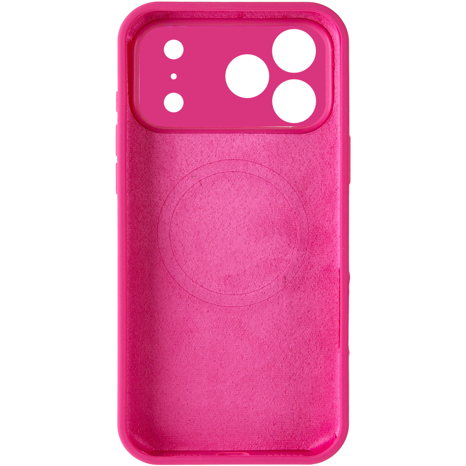 Чехол Silk Duo Color Full Camera (AA) with Magnetic Fit для Apple iPhone 17 Pro / 18 Pro (6.3"), Barbie Pink 2, Силикон, купить оптом с доставкой