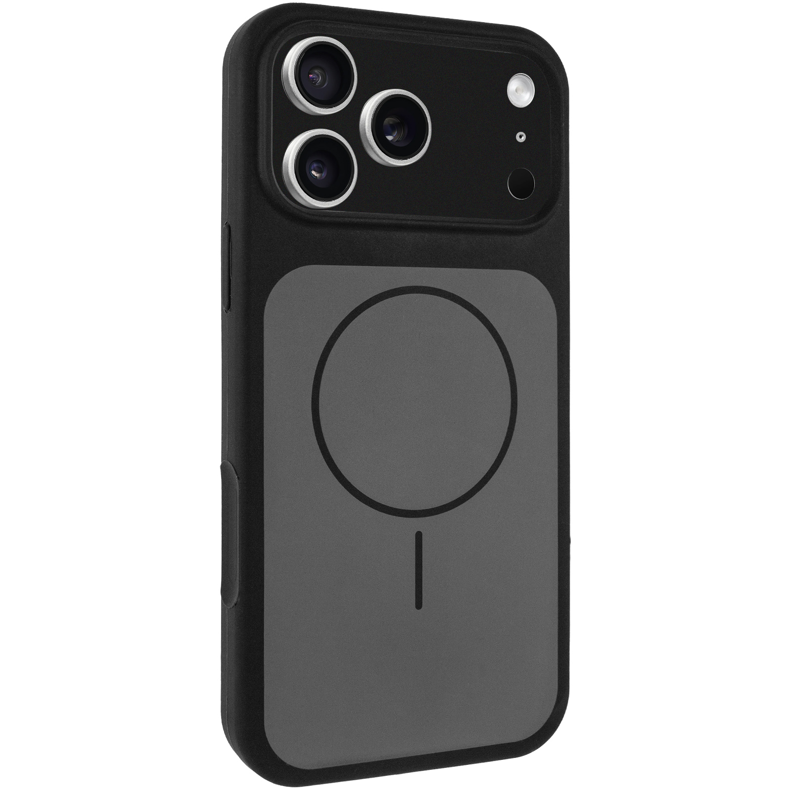 Чехол Silk Duo Color Full Camera (AA) with Magnetic Fit для Apple iPhone 17 Pro / 18 Pro (6.3"), Black, Силикон, купить оптом с доставкой