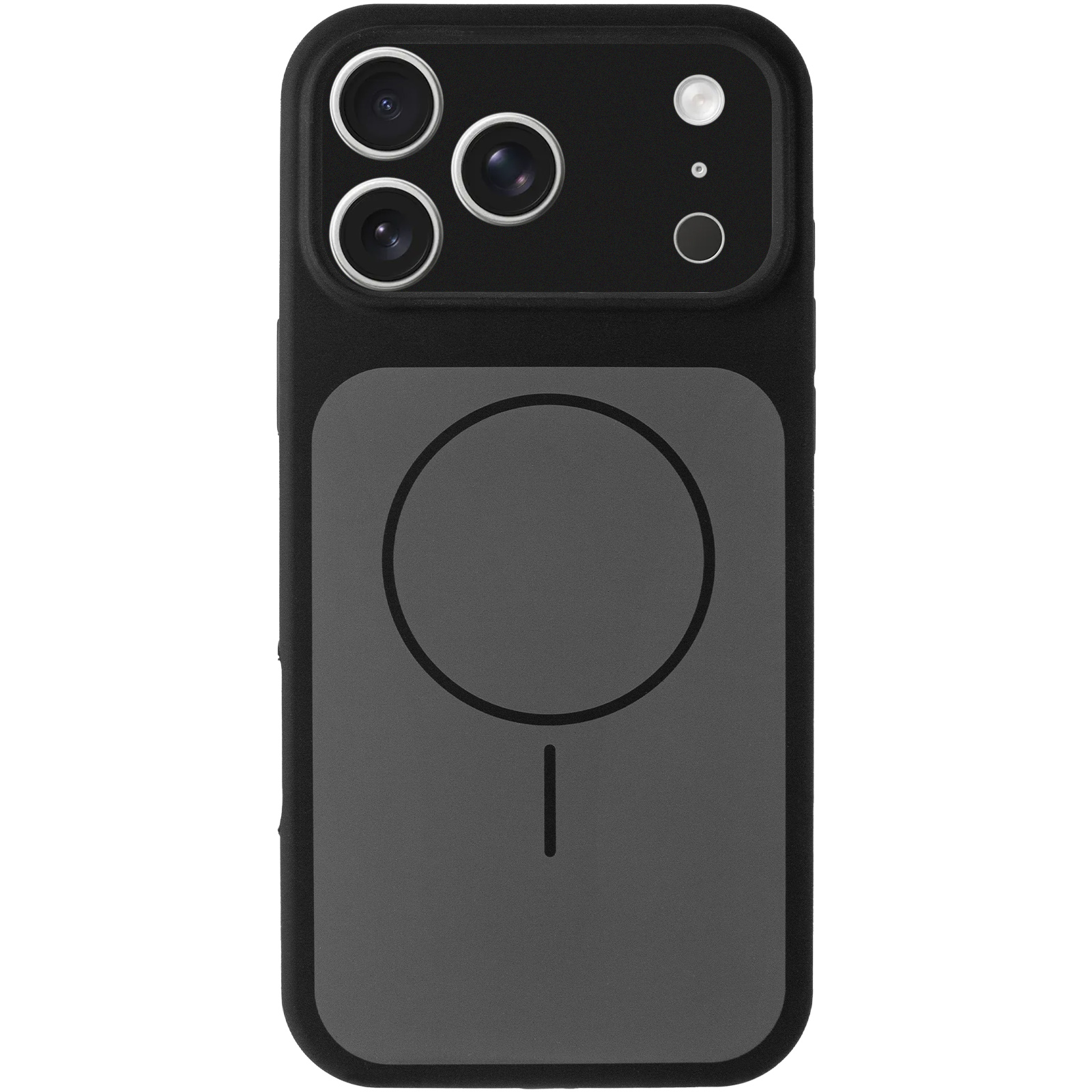 Чехол Silk Duo Color Full Camera (AA) with Magnetic Fit для Apple iPhone 17 Pro / 18 Pro (6.3"), Black 1, Силикон, купить оптом с доставкой
