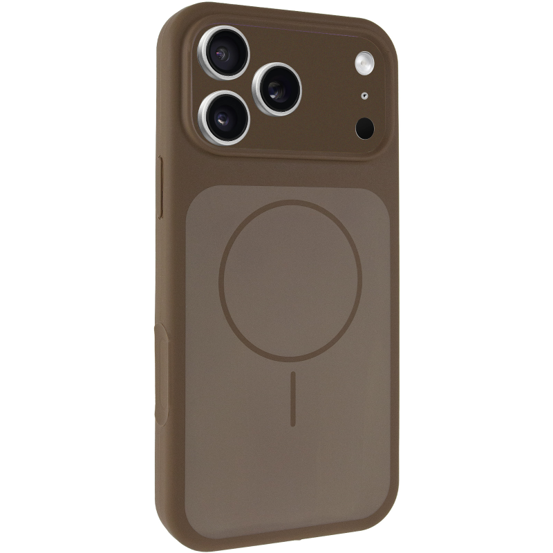 Чехол Silk Duo Color Full Camera (AA) with Magnetic Fit для Apple iPhone 17 Pro / 18 Pro (6.3"), Brown, Силикон, купить оптом с доставкой