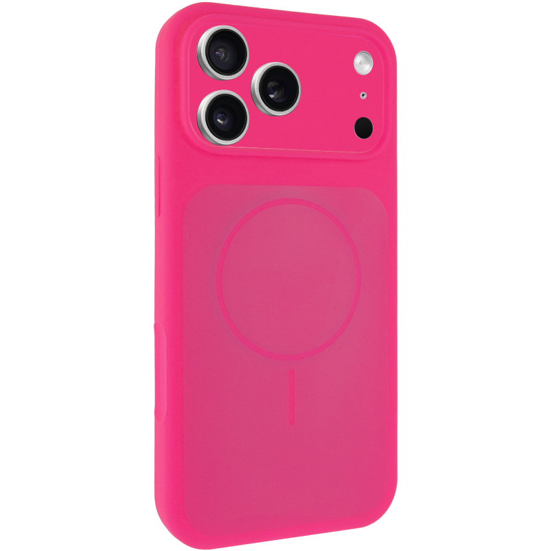 Чехол Silk Duo Color Full Camera (AA) with Magnetic Fit для Apple iPhone 17 Pro / 18 Pro (6.3"), Dragon Fruit, Силикон, купить оптом с доставкой
