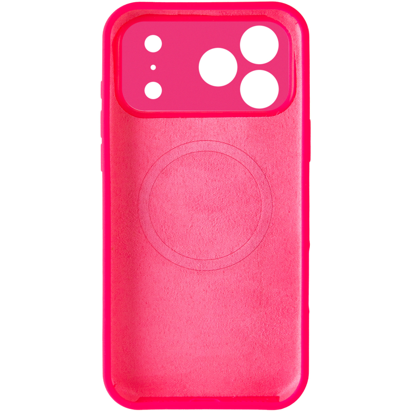 Чехол Silk Duo Color Full Camera (AA) with Magnetic Fit для Apple iPhone 17 Pro / 18 Pro (6.3"), Dragon Fruit 2, Силикон, купить оптом с доставкой