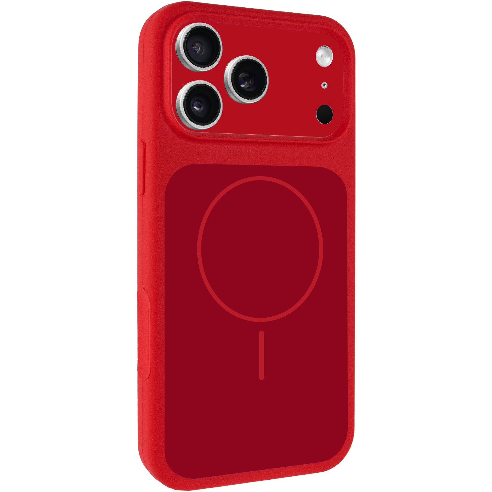 Чехол Silk Duo Color Full Camera (AA) with Magnetic Fit для Apple iPhone 17 Pro / 18 Pro (6.3"), Red, Силикон, купить оптом с доставкой