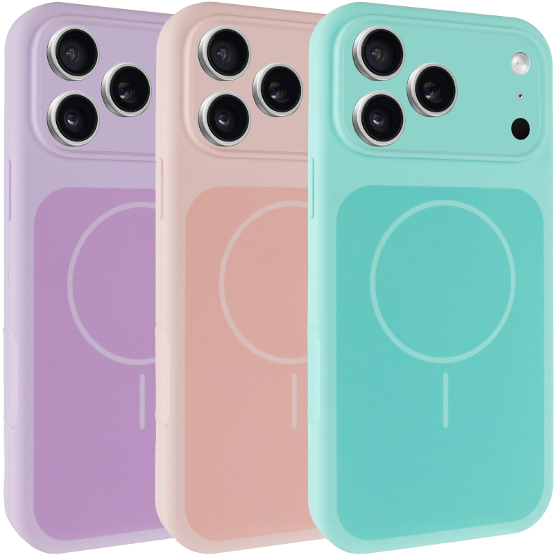 Чехол Silk Duo Color Full Camera (AA) with Magnetic Fit для Apple iPhone 17 Pro Max / 18 Pro Max, Силикон, купить оптом с доставкой