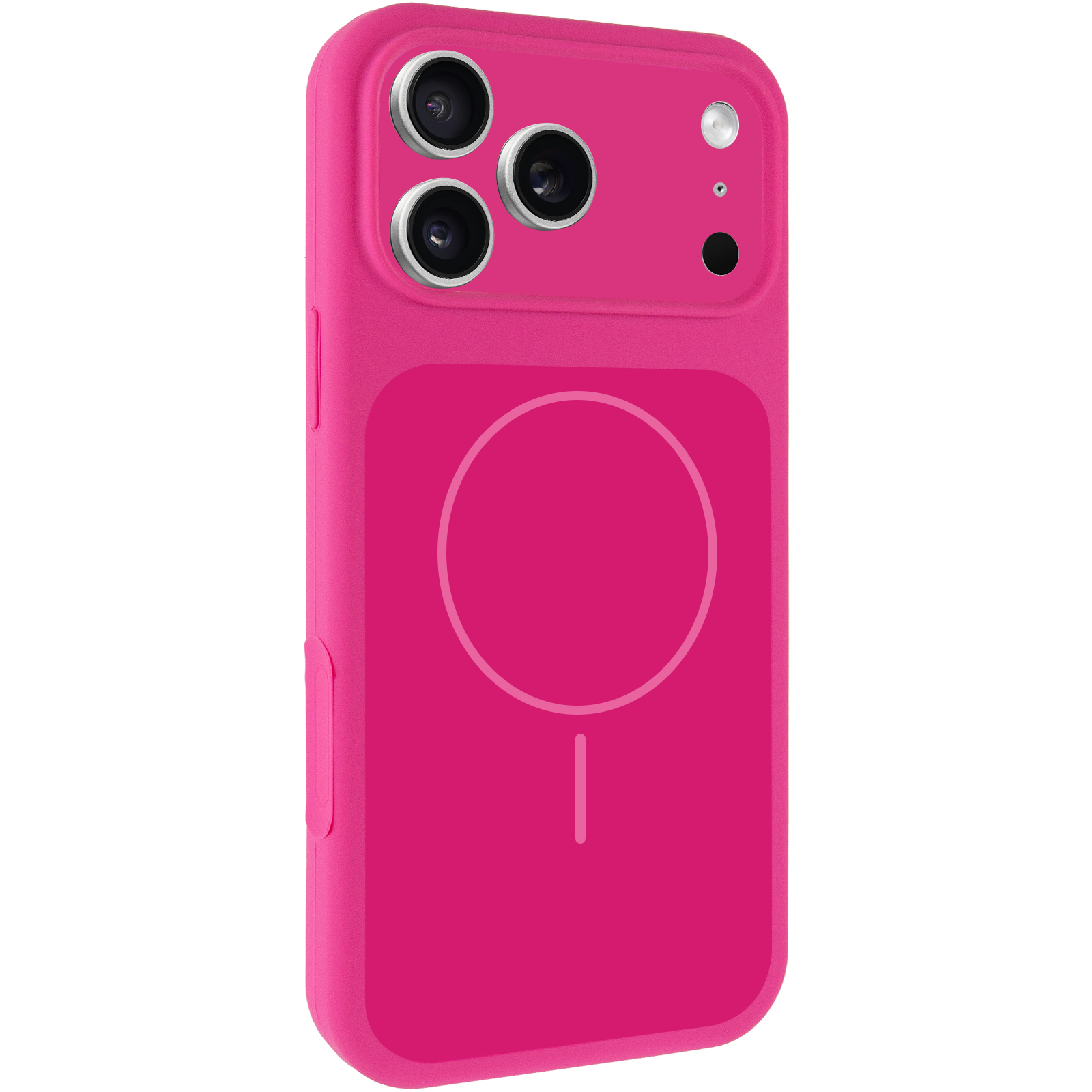 Чехол Silk Duo Color Full Camera (AA) with Magnetic Fit для Apple iPhone 17 Pro Max / 18 Pro Max, Barbie Pink, Силикон, купить оптом с доставкой