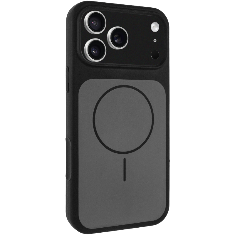 Чехол Silk Duo Color Full Camera (AA) with Magnetic Fit для Apple iPhone 17 Pro Max / 18 Pro Max, Black, Силикон, купить оптом с доставкой