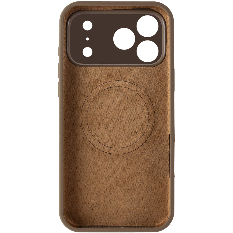 Чехол Silk Duo Color Full Camera (AA) with Magnetic Fit для Apple iPhone 17 Pro Max / 18 Pro Max, Brown 2, Силикон, купить оптом с доставкой