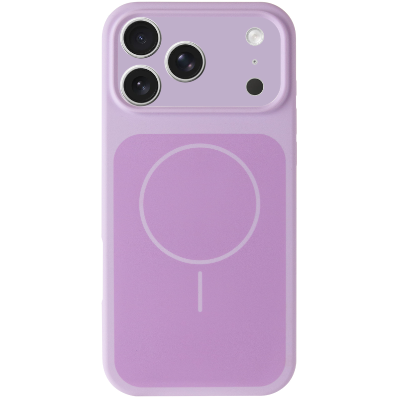 Чехол Silk Duo Color Full Camera (AA) with Magnetic Fit для Apple iPhone 17 Pro Max / 18 Pro Max, Lilac 1, Силикон, купить оптом с доставкой