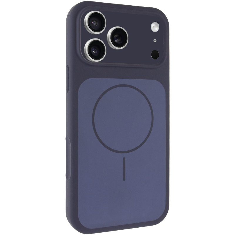 Чехол Silk Duo Color Full Camera (AA) with Magnetic Fit для Apple iPhone 17 Pro Max / 18 Pro Max, Midnight Blue, Силикон, купить оптом с доставкой