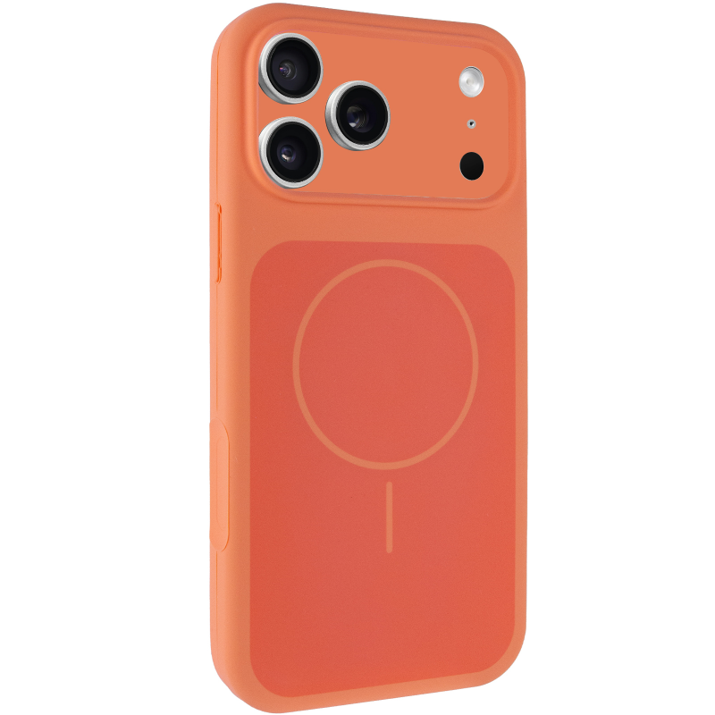 Чехол Silk Duo Color Full Camera (AA) with Magnetic Fit для Apple iPhone 17 Pro Max / 18 Pro Max, Orange, Силикон, купить оптом с доставкой