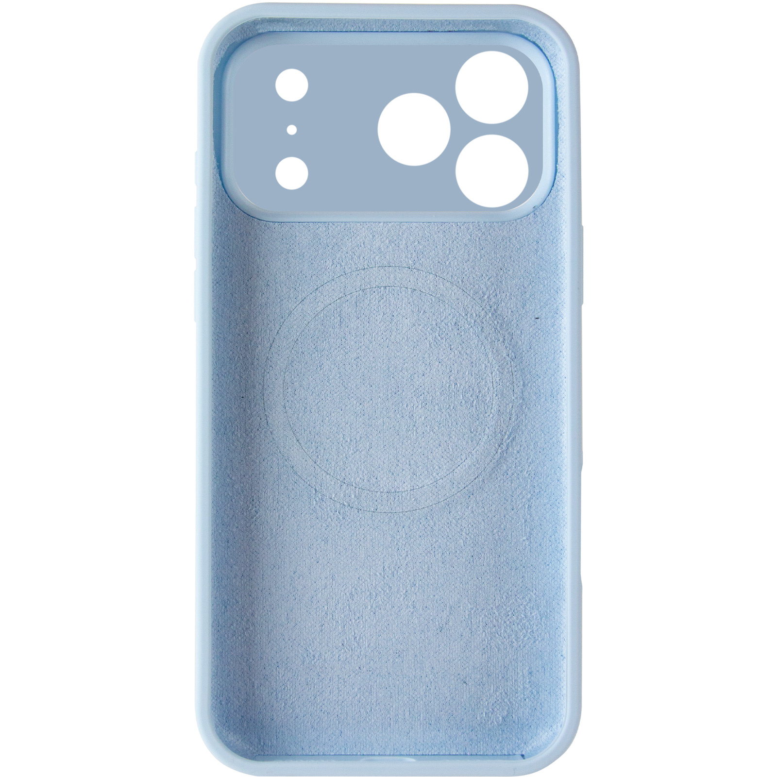 Чехол Silk Duo Color Full Camera (AA) with Magnetic Fit для Apple iPhone 17 Pro Max / 18 Pro Max, Sky Blue 2, Силикон, купить оптом с доставкой