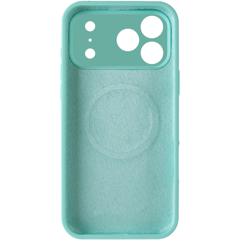 Чехол Silk Duo Color Full Camera (AA) with Magnetic Fit для Apple iPhone 17 Pro Max / 18 Pro Max, Turquoise 2, Силикон, купить оптом с доставкой