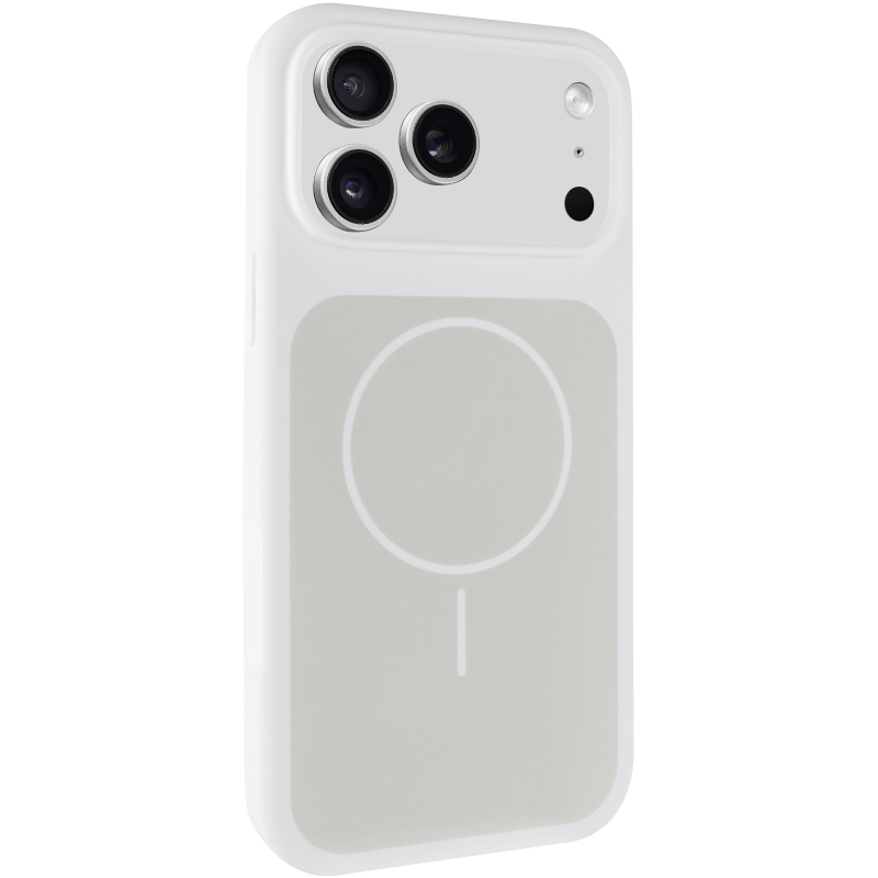 Чехол Silk Duo Color Full Camera (AA) with Magnetic Fit для Apple iPhone 17 Pro Max / 18 Pro Max, White, Силикон, купить оптом с доставкой