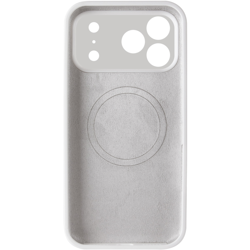 Чехол Silk Duo Color Full Camera (AA) with Magnetic Fit для Apple iPhone 17 Pro Max / 18 Pro Max, White 2, Силикон, купить оптом с доставкой