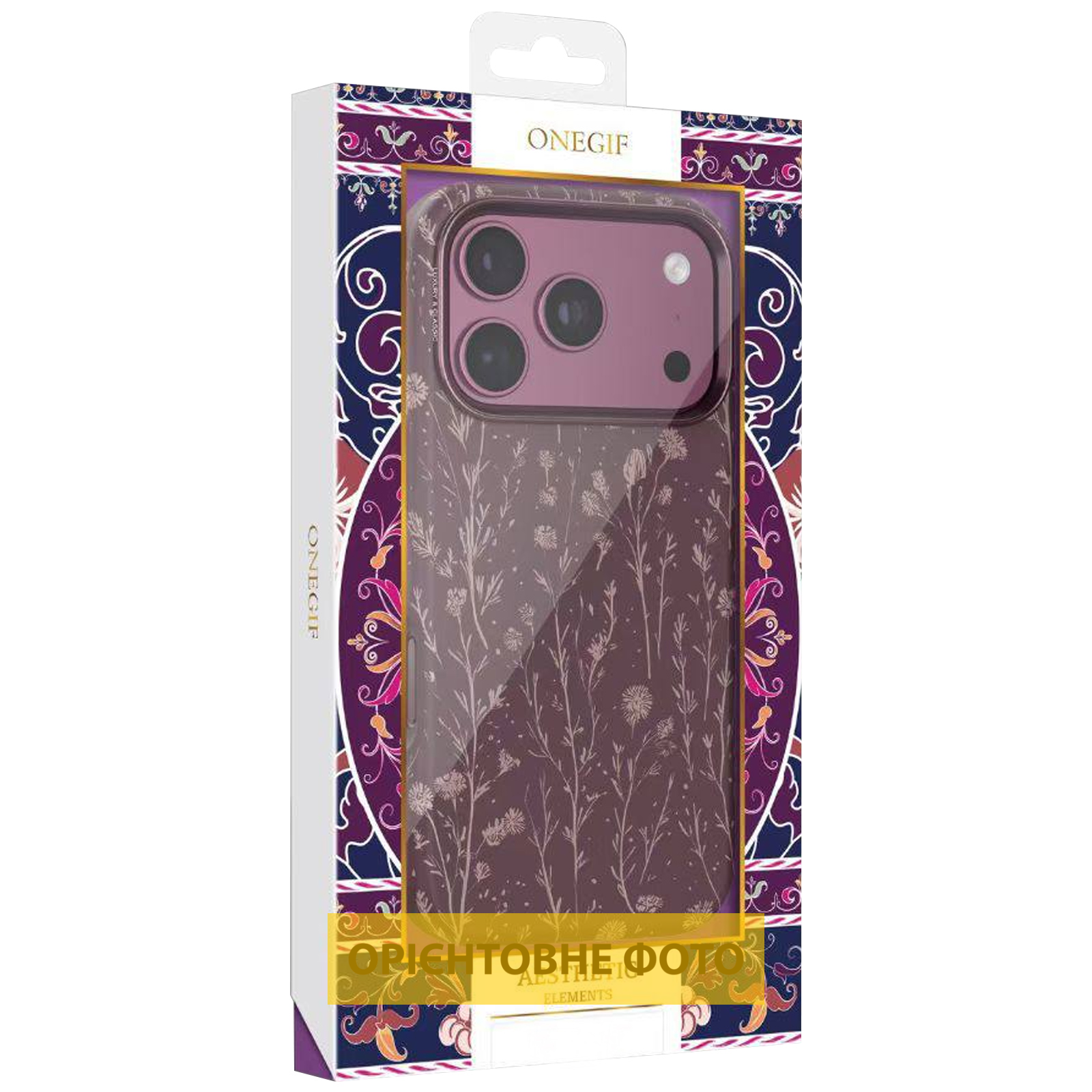 Чехол TPU+PC OneGif by Puloka Aesthetic для Apple iPhone 16 Pro (6.3"), Dark Cherry 2, TPU+PC, купить оптом с доставкой