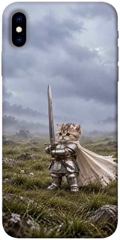 Чехол itsPrint Knight kitten для Apple iPhone X (5.8"), мемы, купить оптом с доставкой