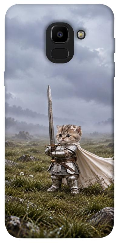 Чехол itsPrint Knight kitten для Samsung J600F Galaxy J6 (2018), мемы, купить оптом с доставкой
